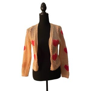 ❤️ Knitted Pink & Red Heart Sweater ❤️